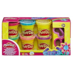 PLAYDOH SPARKLE 6 VASETTI