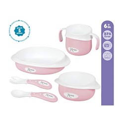 SET STOVIGLIE 5 UDS ROSA...