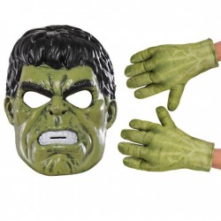 HULK MASCHERA CON GUANTI  