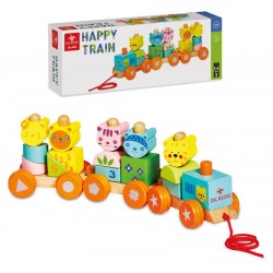 HAPPY TRAIN IN LEGNO