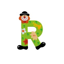 LETTERA R CLOWN IN LEGNO SEVI