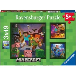 PUZZLE 3X49 PEZZI MINECRAFT
