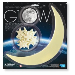 LUNA GRANDE LUMINOSA E STELLE