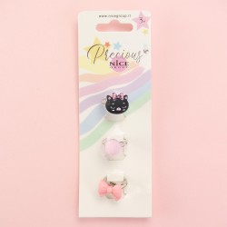 SET 3 PEZZI ANELLI CHARMY