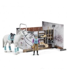 STALLA CON ACCESSORI E CAVALLO