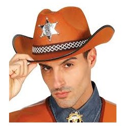 CAPPELLO SCERIFFO MARRONE...