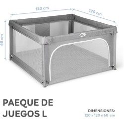 BOX GIOCHI GRIGIO 120 X 120 CM