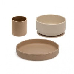 SET STOVIGLIE 3 PEZZI BEIGE