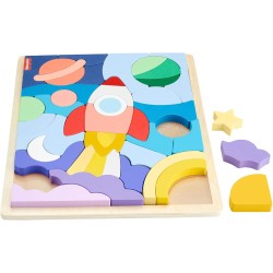 PUZZLE ASTRONAVE LEGNO...