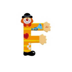 LETTERA F CLOWN IN LEGNO SEVI