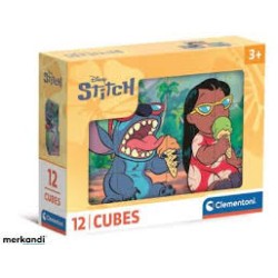  PUZZLE CUBI 12 PEZZI STITCH