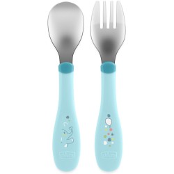 POSATE INOX 18 MESI  AZZURRO