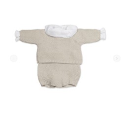MAGLIA E CULOTTE BEIGE 0-1...