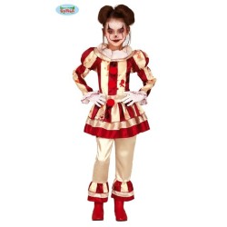 COSTUME RAGAZZA CLOWN RIGHE...