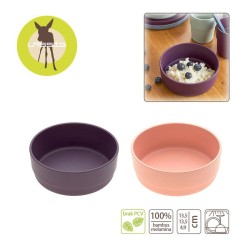 BOWL SET BAMBOO PEACH-PLUM