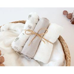 SET DA 3 MUSSOLE 70X70 CM...