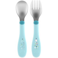 POSATE INOX 18 MESI  AZZURRO