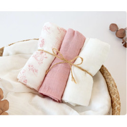 SET DA 3 MUSSOLE 70X70 CM...