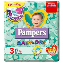 PANNOLINI BABY-DRY TG  3...