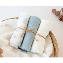 SET DA 3 MUSSOLE 70X70 CM...